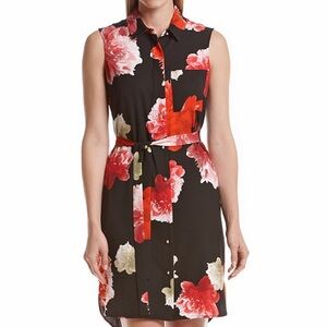 Calvin Klein Floral Shirt Dress